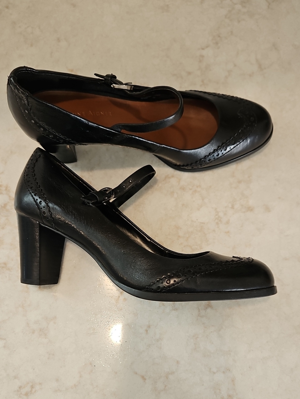 Black Etienne Aigner Mary Janes ~ Size 7M